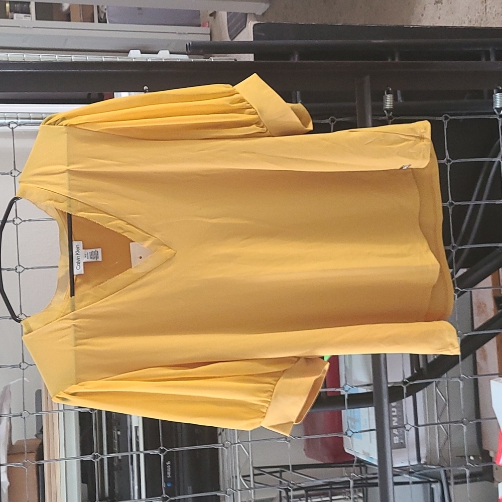 Gold Calvin Klein Blouse, size XL.